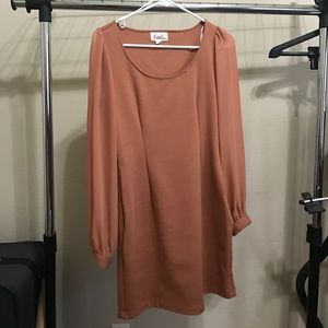 Body con dress with chiffon sleeves. SMALL. NWOT